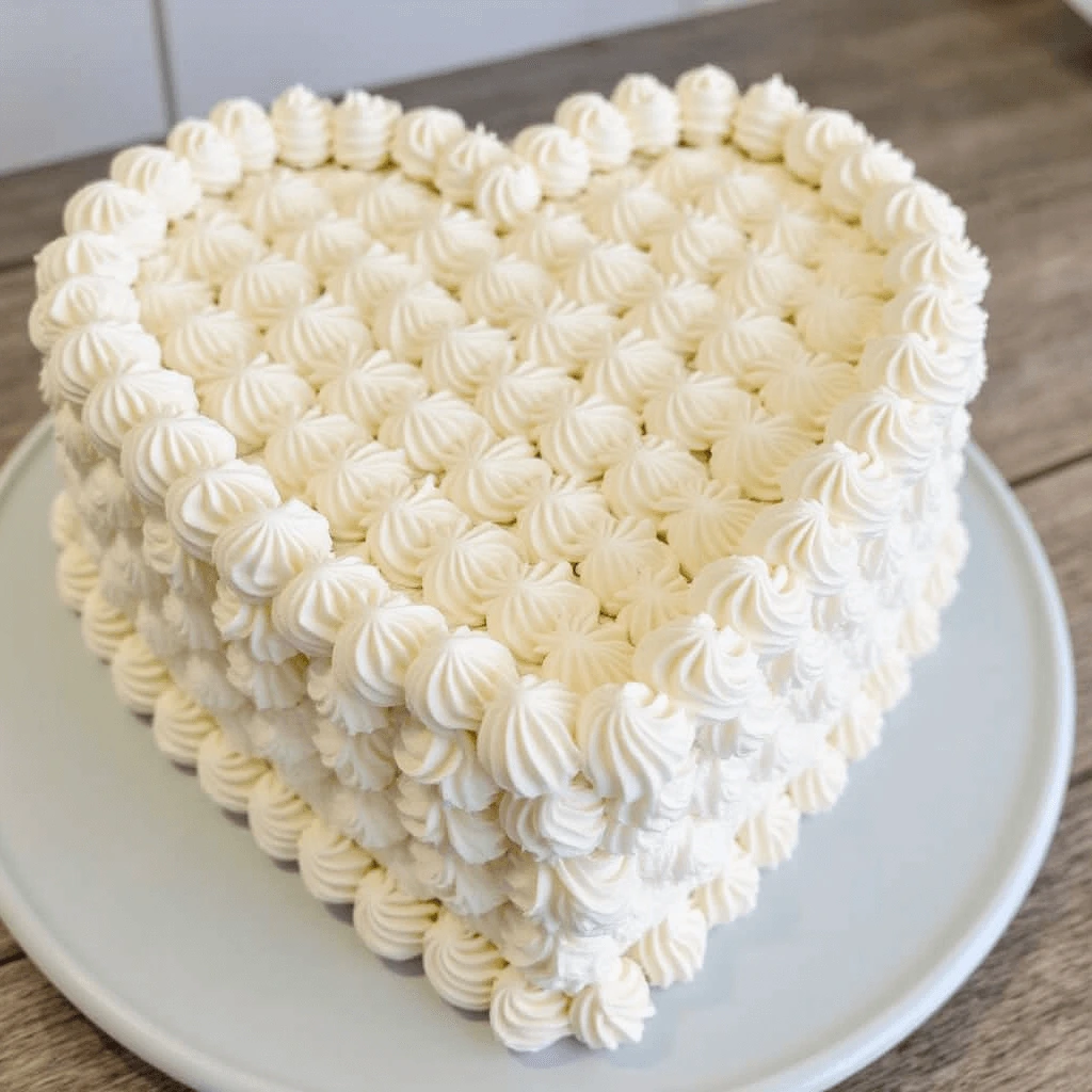 Classic Vintage Heart Cake for Special Occasions